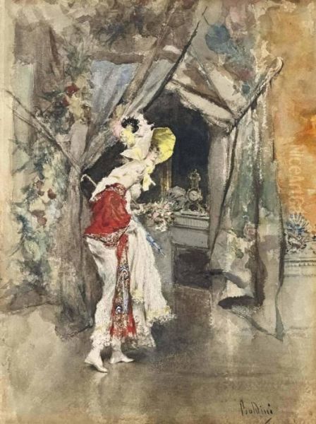An Elegant Woman In An Interior - view 1