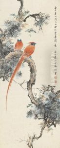 Pine And Birds by Yan Bolong