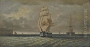 Navires Aux Abords Des Falaises