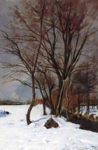 Winter Landscape with Stream by Julian Alden Weir