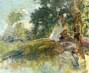 Landscape with Seated Figure by Julian Alden Weir