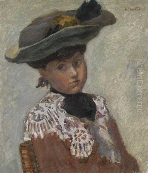 Portrait De Jeune Femme Or Le Chapeau - view 1