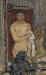 Nus Se Refletant Dans Une Glace by Pierre Bonnard