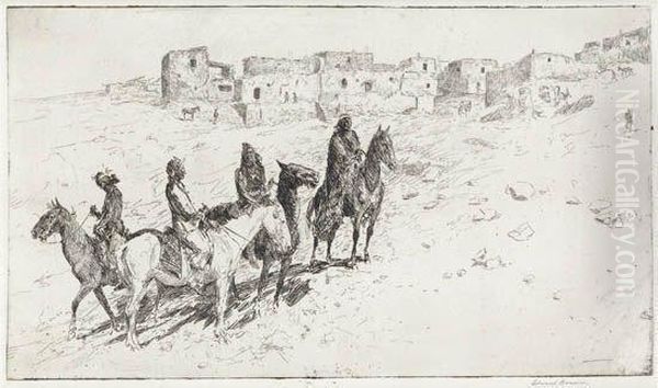 Navajo Visitors At Oraibi. - view 1