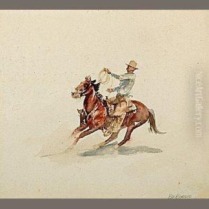 Cowboy On Horseback by John Edward Borein