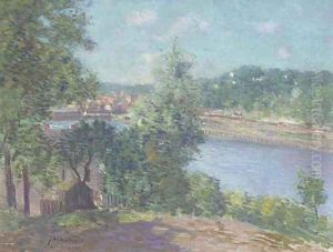 River Scene Near Norwich, Connecticut by Julian Alden Weir