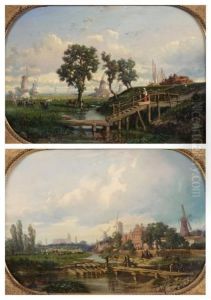 Paysage De Hollande by Auguste Borget