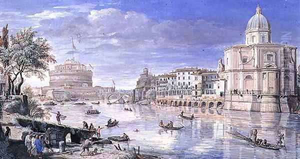 View of the Castel Sant Angelo, Rome, 1685 - view 1