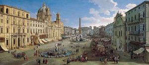 Piazza Navona, Roma by Caspar Andriaans Van Wittel