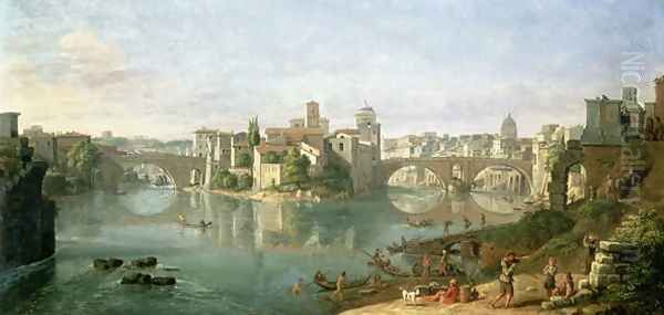The Tiberian Island in Rome, 1685 - view 1