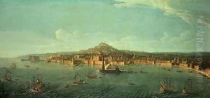 A View of Naples by Caspar Andriaans Van Wittel