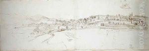 View of Urbino from the colle di San Donato by Caspar Andriaans Van Wittel