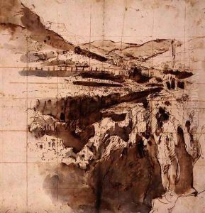 View of Tivoli, 1700-10 (study) by Caspar Andriaans Van Wittel