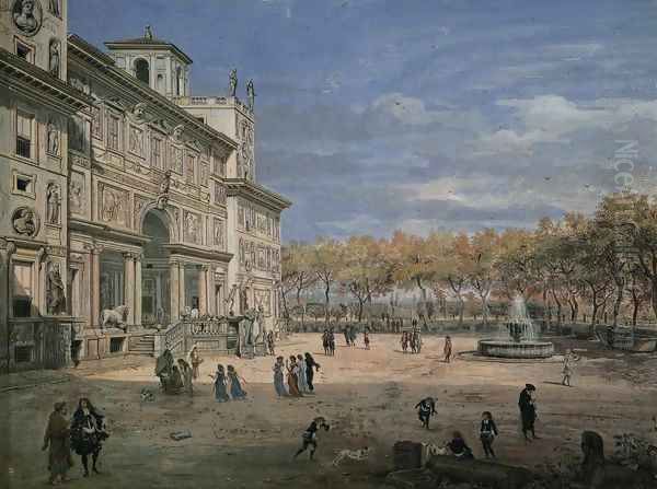 The Villa Medici and Garden in Rome - view 1
