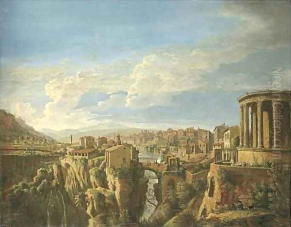 A view of Tivoli with the Temple of Vesta - view 1