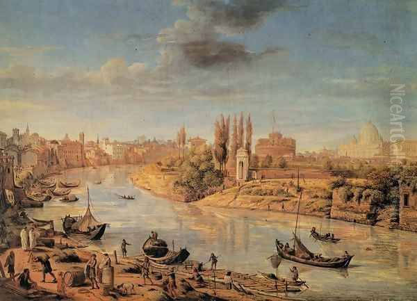 View of Rome with the Tiberand Castel Sant'Angelo - view 1