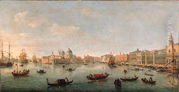 The Bacino di San Marco, Venice, looking west towards the mouth of the Grand Canal, the Doge's Palace, the Piazzetta, and the Redentore - view 1