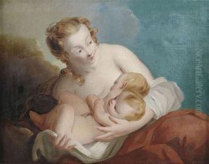 Venus Mit Zwei Amoretten by Francois Boucher