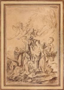 Loth Et Ses Filles by Francois Boucher