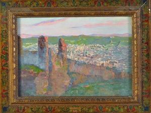 fes, Vue Des Tombeaux Merinides by Joseph-Felix Bouchor