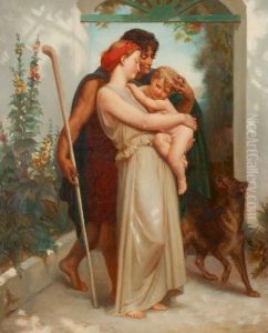 Le Depart Du Berger by William-Adolphe Bouguereau