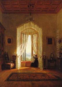 A Window, House on the Hudson River by Thomas Worthington Whittredge