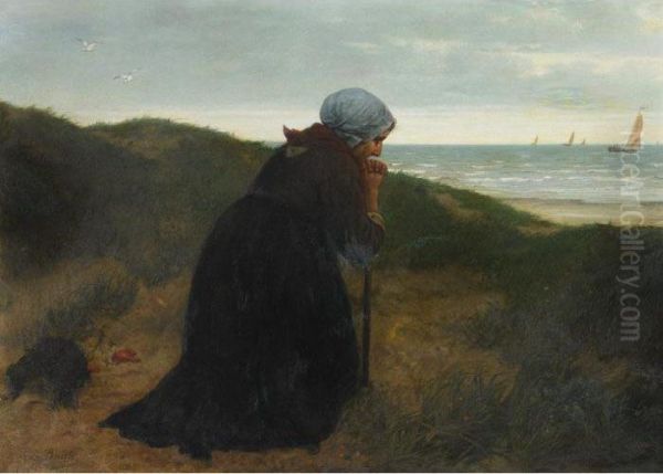 Fisherman""""s Wife Praying For A Happy Return - view 1