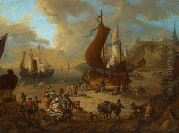 Fish Market On The Beach At Scheveningen - view 1