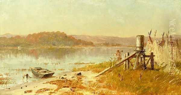 A Fisherman's Windlass, sketch on the Hudson - view 1