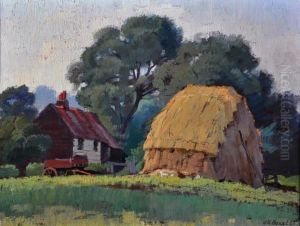  settlers Cottage With Hay Stack 