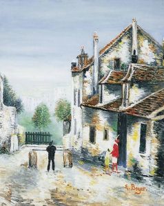 Montmartre, La Rue De Labreuvoir by Emile Boyer