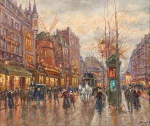 Continental Street Scene by Emile Boyer