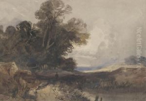 A Traveller In An Extensive Wooded Landscape A Traveller In An Extensive Wooded Landscape