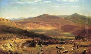 The Amphitheatre of Tusculum and Albano Mountains, Rome