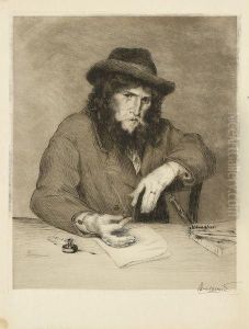 Leon Cladel by Felix Bracquemond
