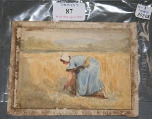 Woman Reaping by Basil Bradley