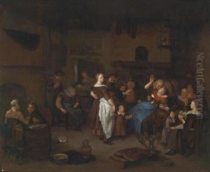 Two Rustic Interiors by Richard Brakenburgh