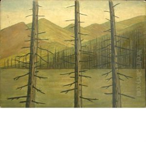Looking Through The Pines by Emile Pierre Branchard