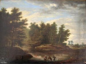 Figures By A Country Pool by Christian Hilfgott Brand