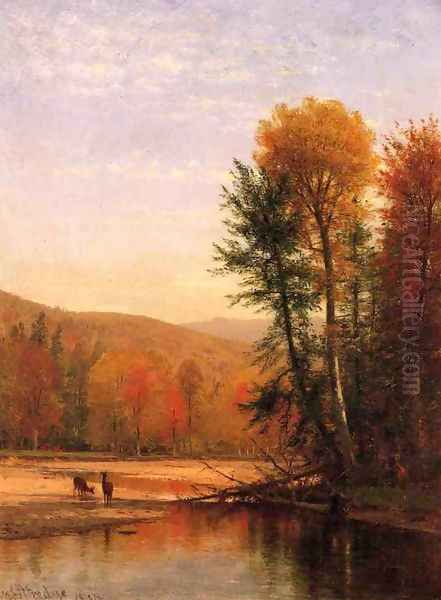 Deer in an Autumn Landscape - view 1