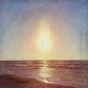 Sunset Over The Ocean by Hans Ole Brasen
