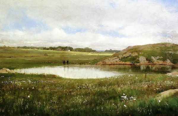 Freshwater Pond in Summer - Rhode Island - view 1