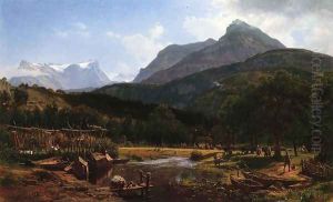 View near Lake Lucerne by Thomas Worthington Whittredge