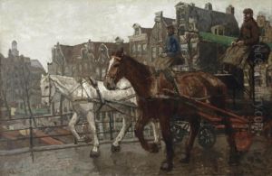 Eenhoornsluis; A View Of The Prinsengracht And The Noorderkerk