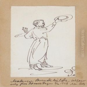 The Painter Brendekilde Greets On A 80 Anniversary by Hans Anderson Brendekilde