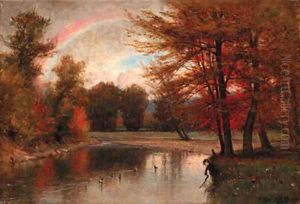 The Rainbow, Autumn, Catskills by Thomas Worthington Whittredge
