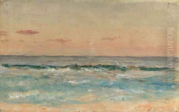 Waves Rolling in on a Sandy Beach - view 1