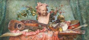 Nature Morte Avec 'l'espiegle' De Carpeaux by Marie Louise Catherine Breslau