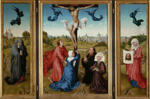 Crucifixion Triptych c. 1445 by Rogier van der Weyden