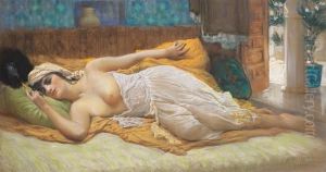 Odalisque Allongee by Frederick Arthur Bridgman